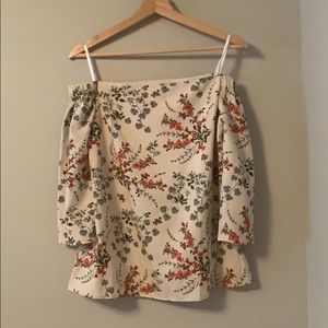 Off shoulder floral top